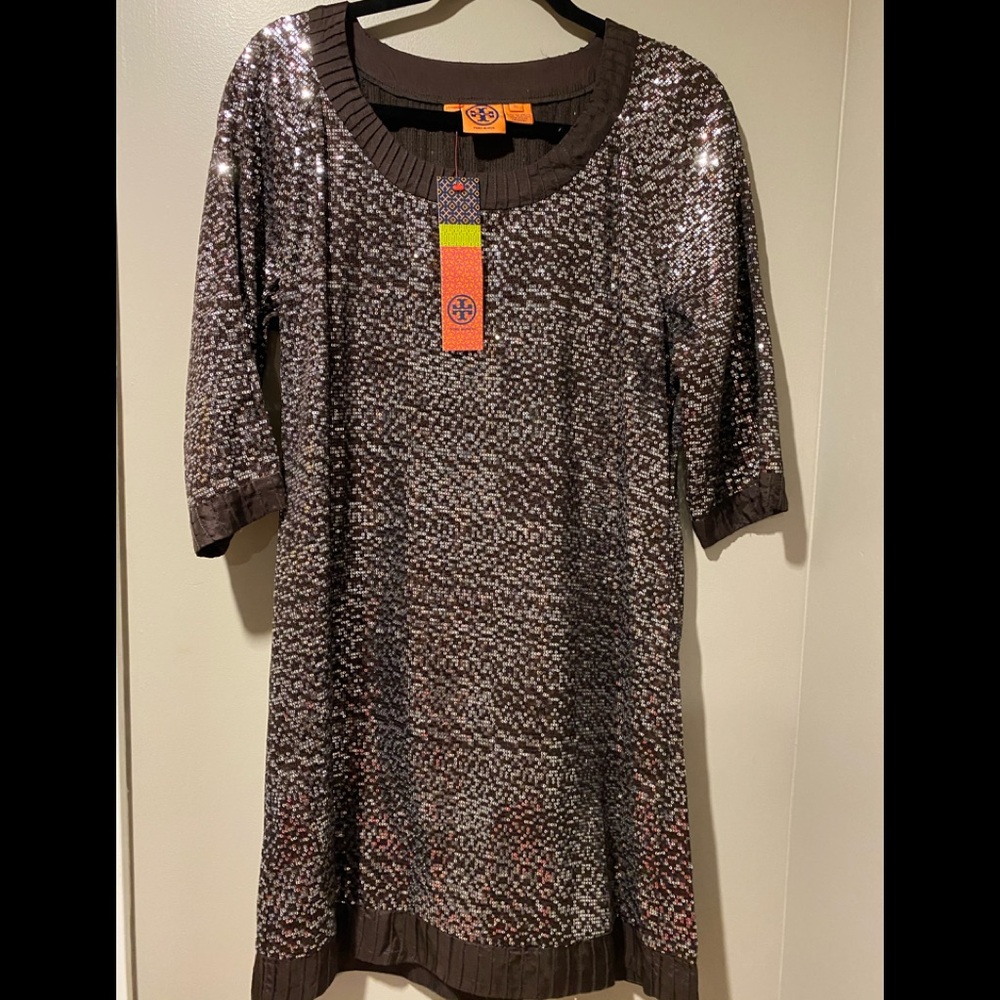 Tory Burch SZ 10 NTW silk sequin mini
